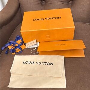Louis Vuitton Magnetic Orange Box with Accessories